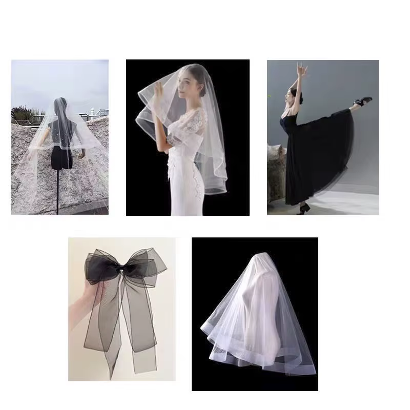 Tresse rigide en crin de cheval pour couture de désossage en Polyester, accessoires de robe de mariée, robe de danse, bricolage de couture blanc/noir/Transparent