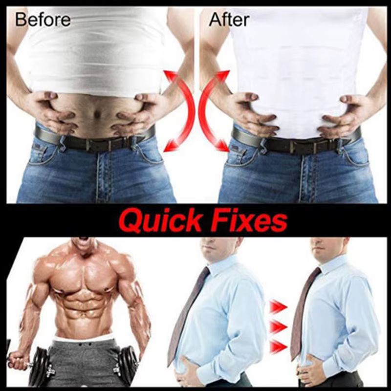 Gilet Shapewear pour hommes S-3XL grande taille minceur corps Corset Baju Melayu doublure