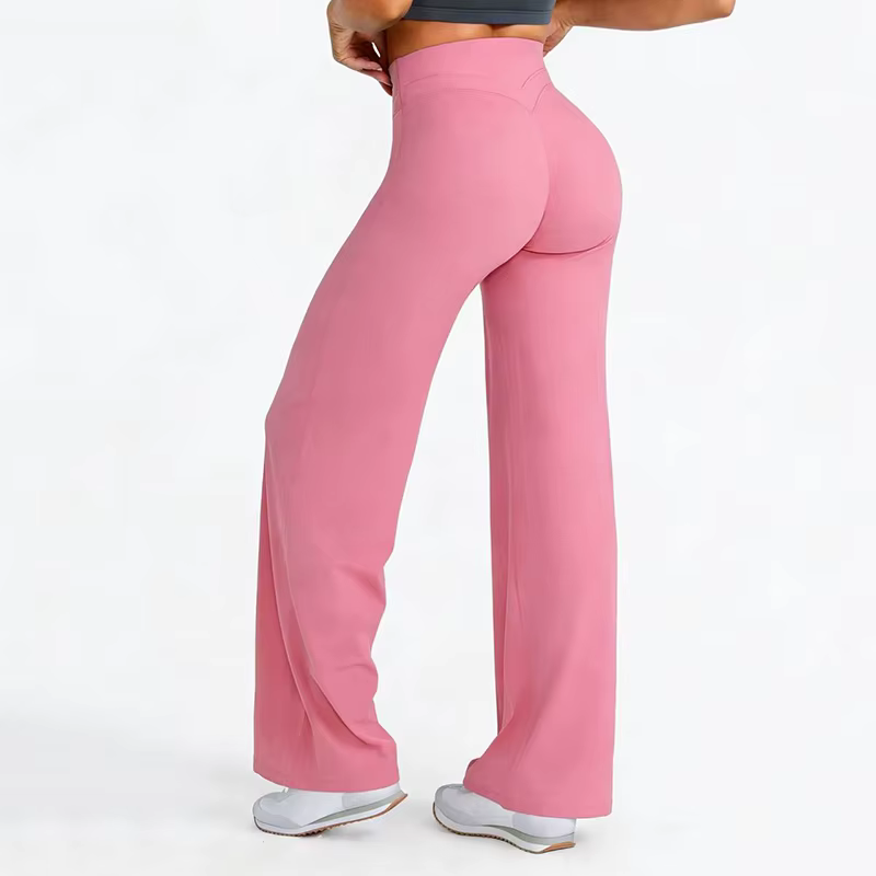 Leggings de sport et yoga taille haute évasés pour femme