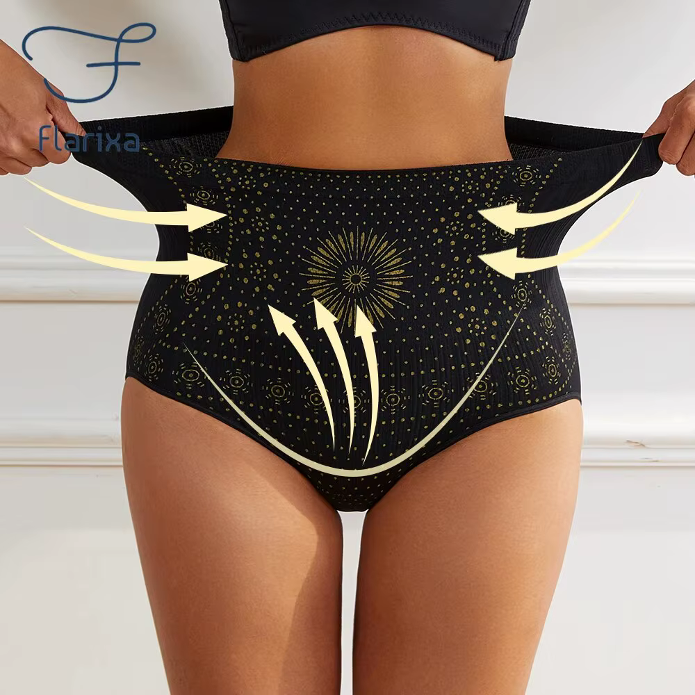 Flarixa-Culotte taille haute sans couture pour femme