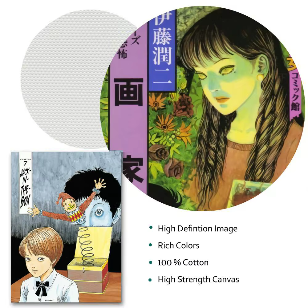 Affiche HD Anime thème chaud chanteur/OST/film-autocollant imperméable décor à la maison Junji Ito terreur horreur Manga