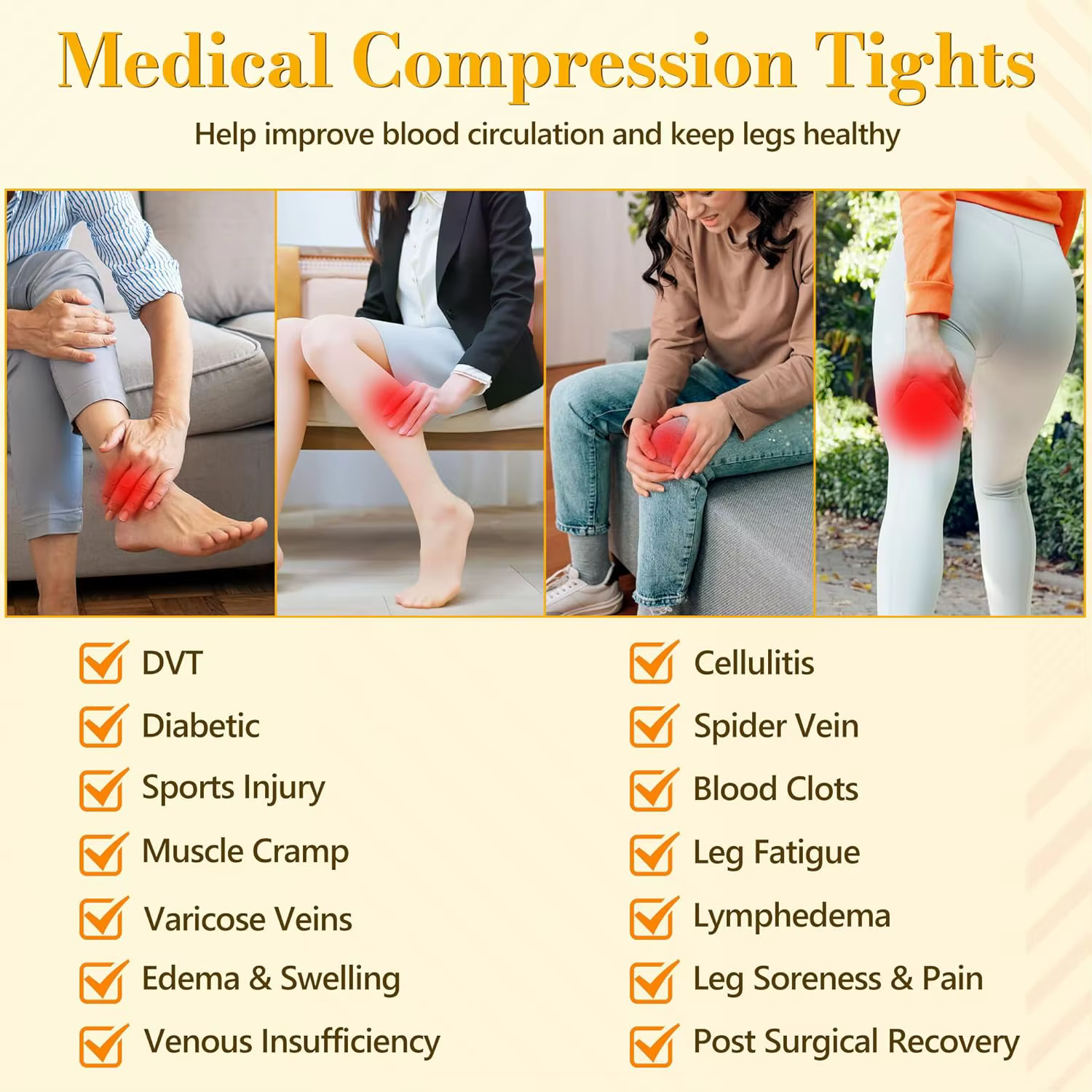 Collants de compression médicaux pour femmes