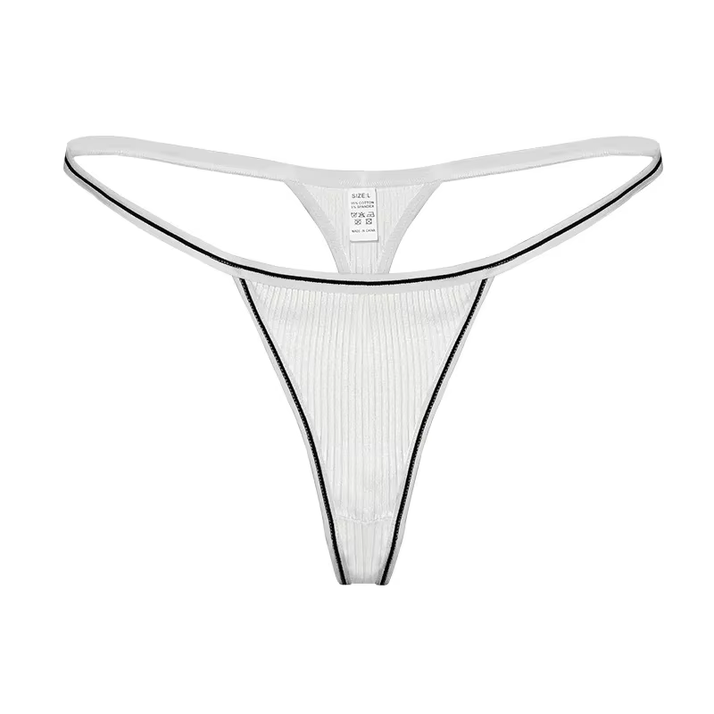 Culotte string une pièce sexy taille basse sans coutures en coton antibactérien pour femme