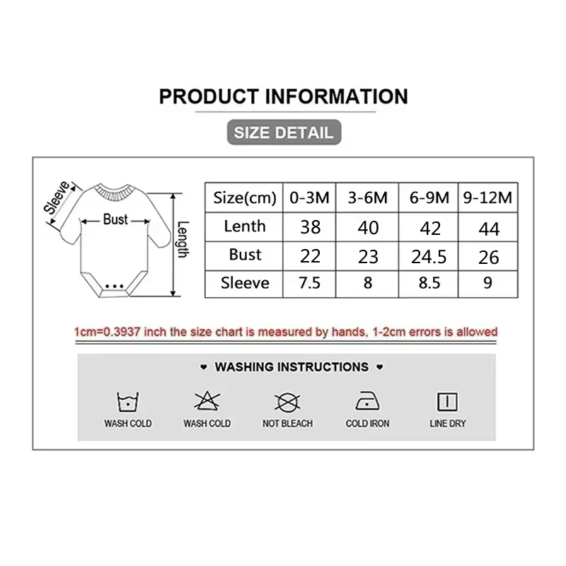 Je sais que je suis très mignon imprimé exquis tissus en pur coton combinaison confortable pour bébé combinaison pour nouveau-né de 0 à 12 mois