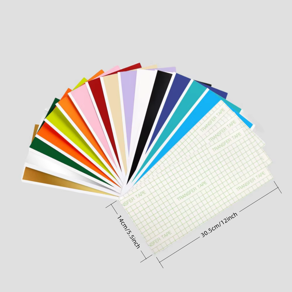 Vinyle Adhésif Intelligent Permanent 18/20/36 feuilles (5,5x12 pouces), compatible avec Joy - Pas besoin de tapis de découpe pour la décoration