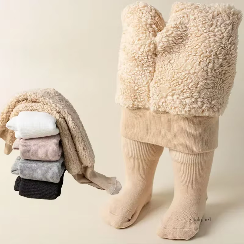 Collants d'hiver pour filles, épais et décontractés, en coton, pour bébés filles, garde au chaud, serrés pour enfants de 0 à 8 ans