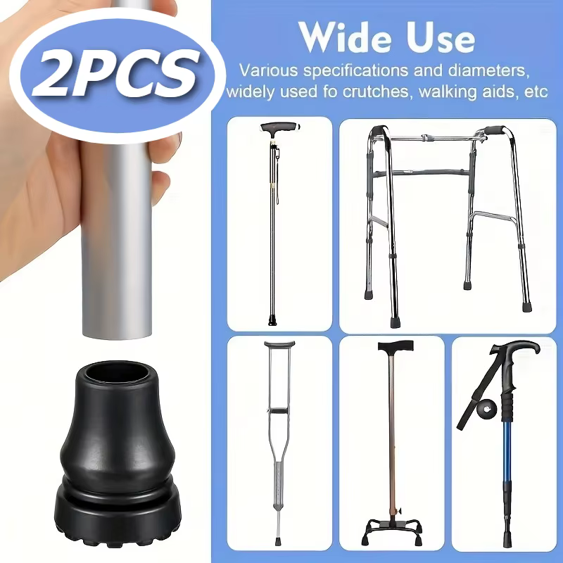 2 ensembles de protège-têtes de canne, têtes de canne de remplacement faciles à installer, adaptées à la plupart des cannes et bâtons de marche