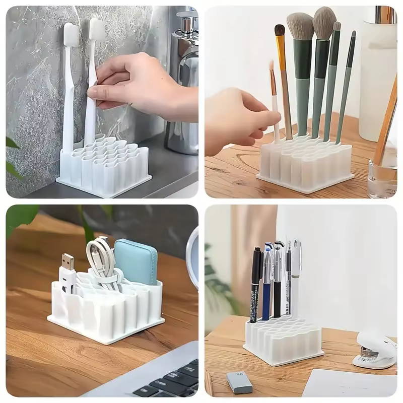 Porte-stylo multi-usages pour pommade, support de rangement pour papeterie, support de pommade de bureau, organisateur de compartiment pour la maison
