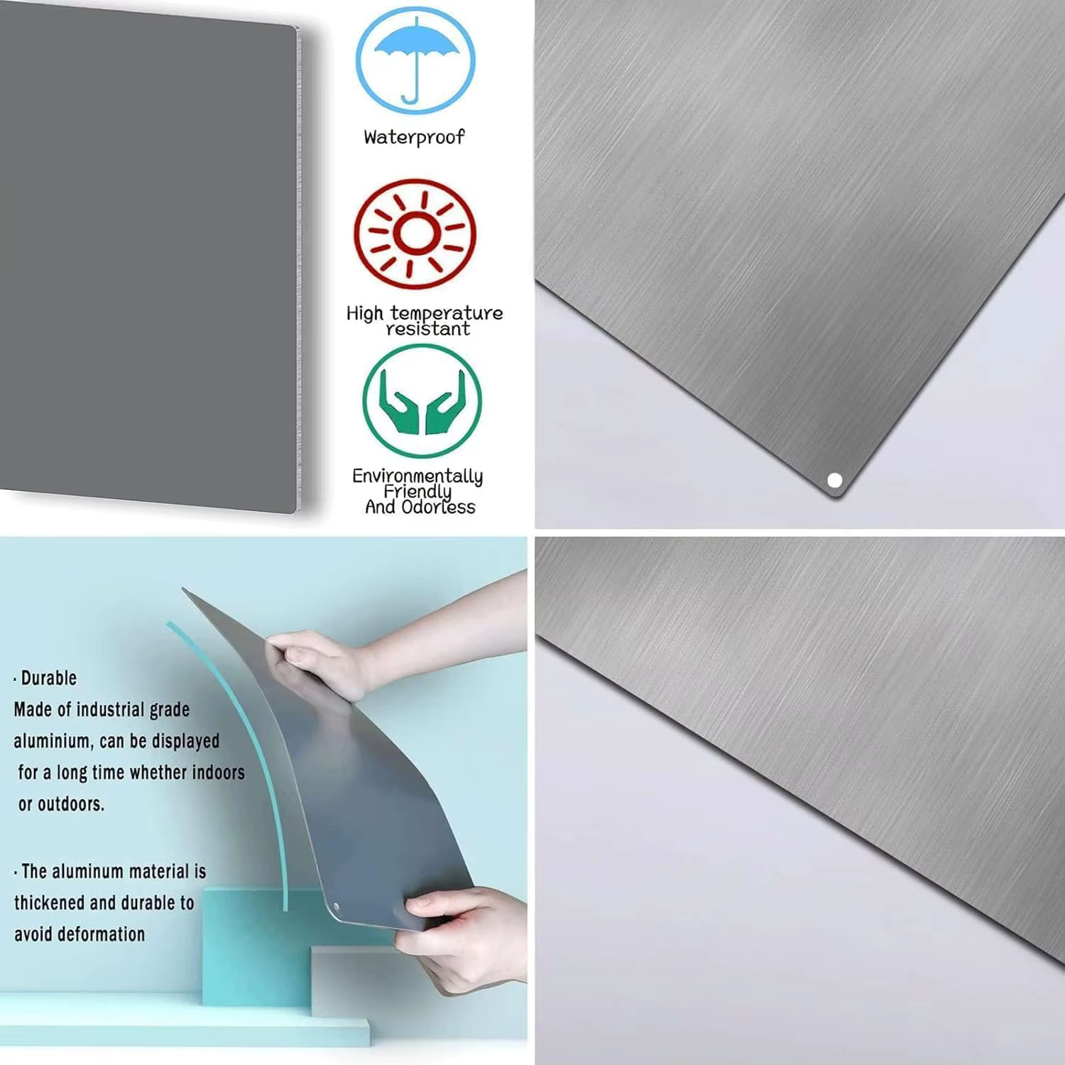 Panneau de signalisation de stationnement français - Décoration de stationnement privé avec inscription « P » et texte français - Affiche en métal robuste en tôle - Blanc