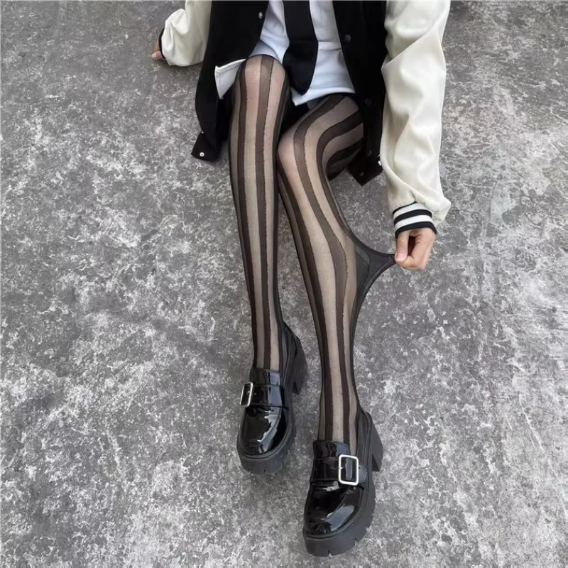 Cuisse rayée bas hauts collants Lingerie bonneterie Ultra-mince