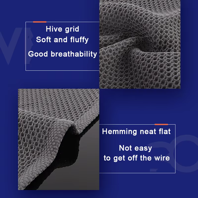 Serviette en coton douce et absorbante, chiffons de cuisine en nid d'abeille, serviette de lavage du visage respirante, chiffon de nettoyage ménager