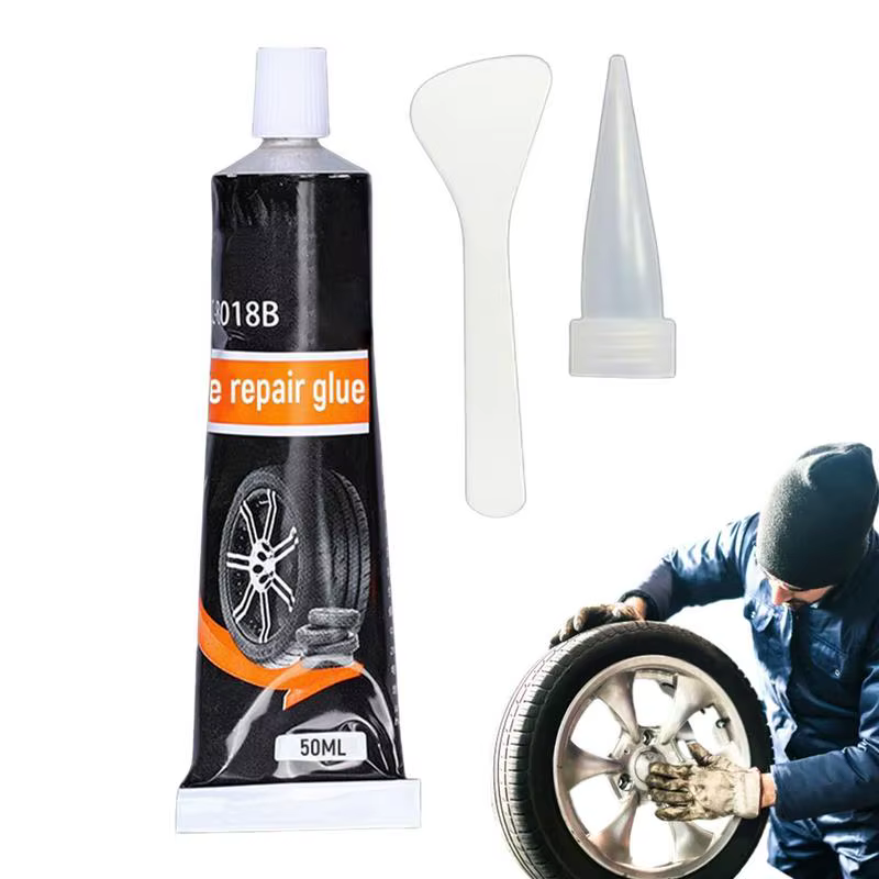 Colle de ciment pour pneus 50ml, caoutchouc solide, résistant à l'usure, adhésif Non corrosif, scellant pour réparation de pneus de voiture, colle de liaison instantanée