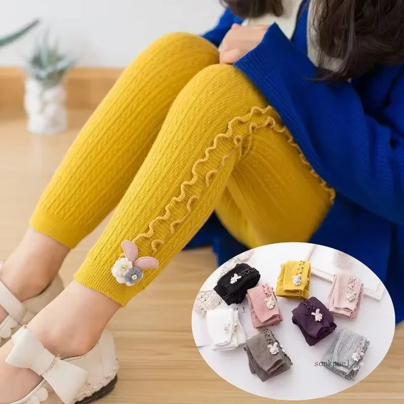 Collants Chauds à la Mode pour Fille de 0 à 6 Ans, Leggings d'Automne et d'Hiver