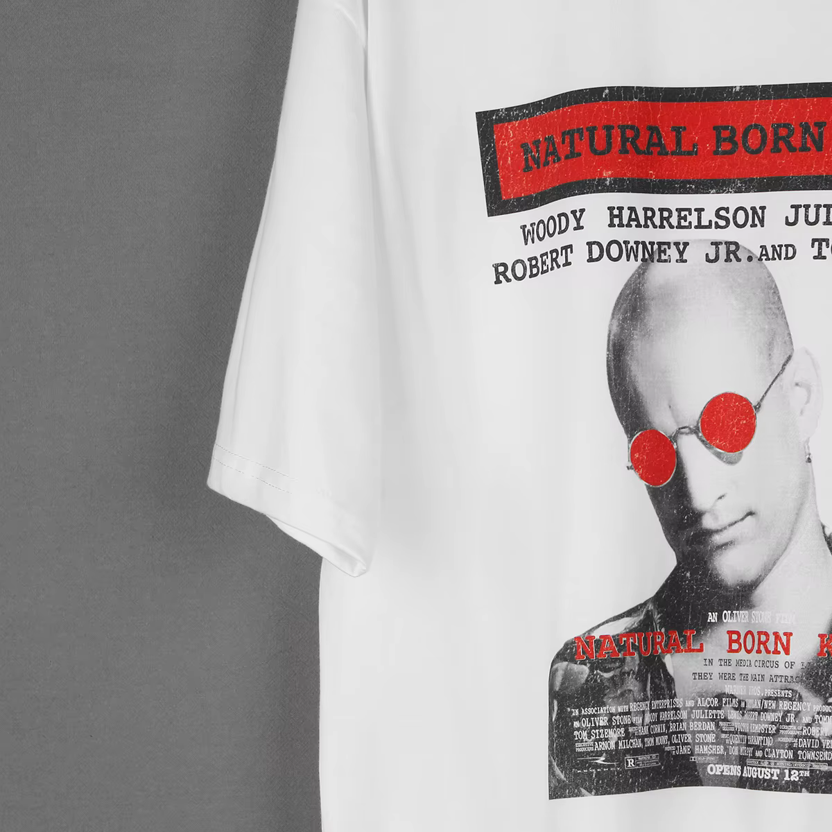 Natural Born Killers T-Shirt 90S affiche de film classique chauffeur de Taxi un horloge Orange blanc vêtements pour hommes chemise à manches courtes