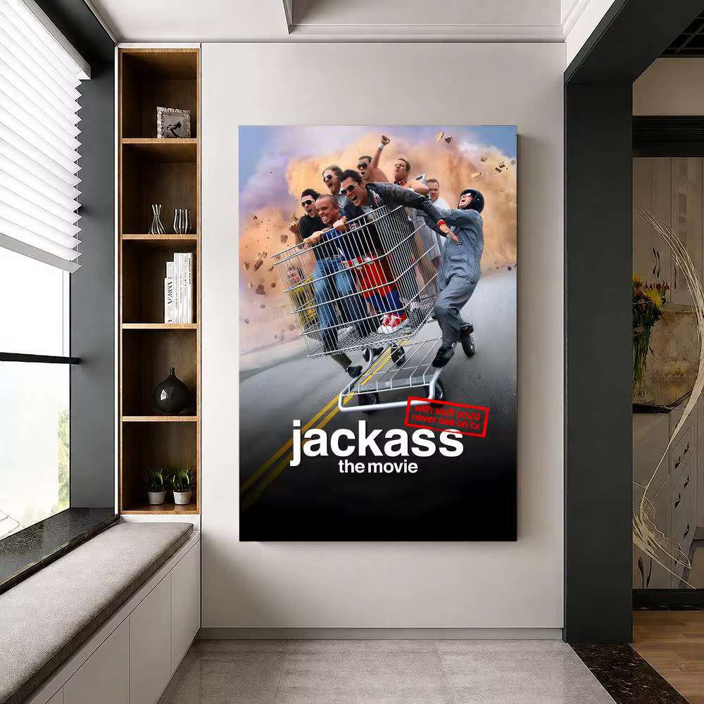 Affiche de film J-JACKASS The M-Movie Comedy en PVC HD, affiche moderne à coller, décor mural pour la maison, le bureau, le salon, la salle à manger