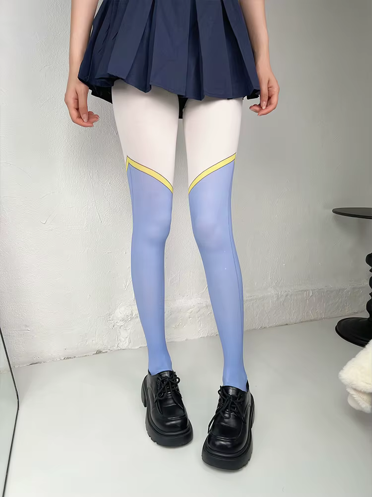 Collants sexy bidimensionnels pour femmes, mode Harajuku imprimé anime, Kawaii, fille mignonne, chaussettes Lolita JK, cosplay multi-styles