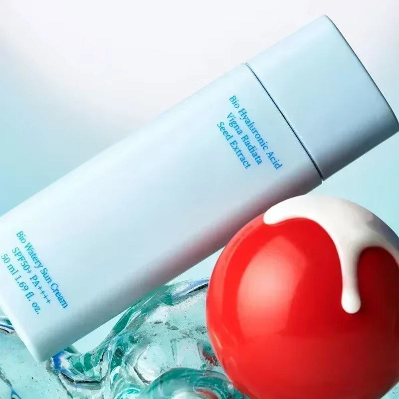 Bâton de Protection solaire coréen pour le visage, bleu clair, mat, pour peau douce et soyeuse, en coton, Texture aqueuse, Protection UV, nouveau
