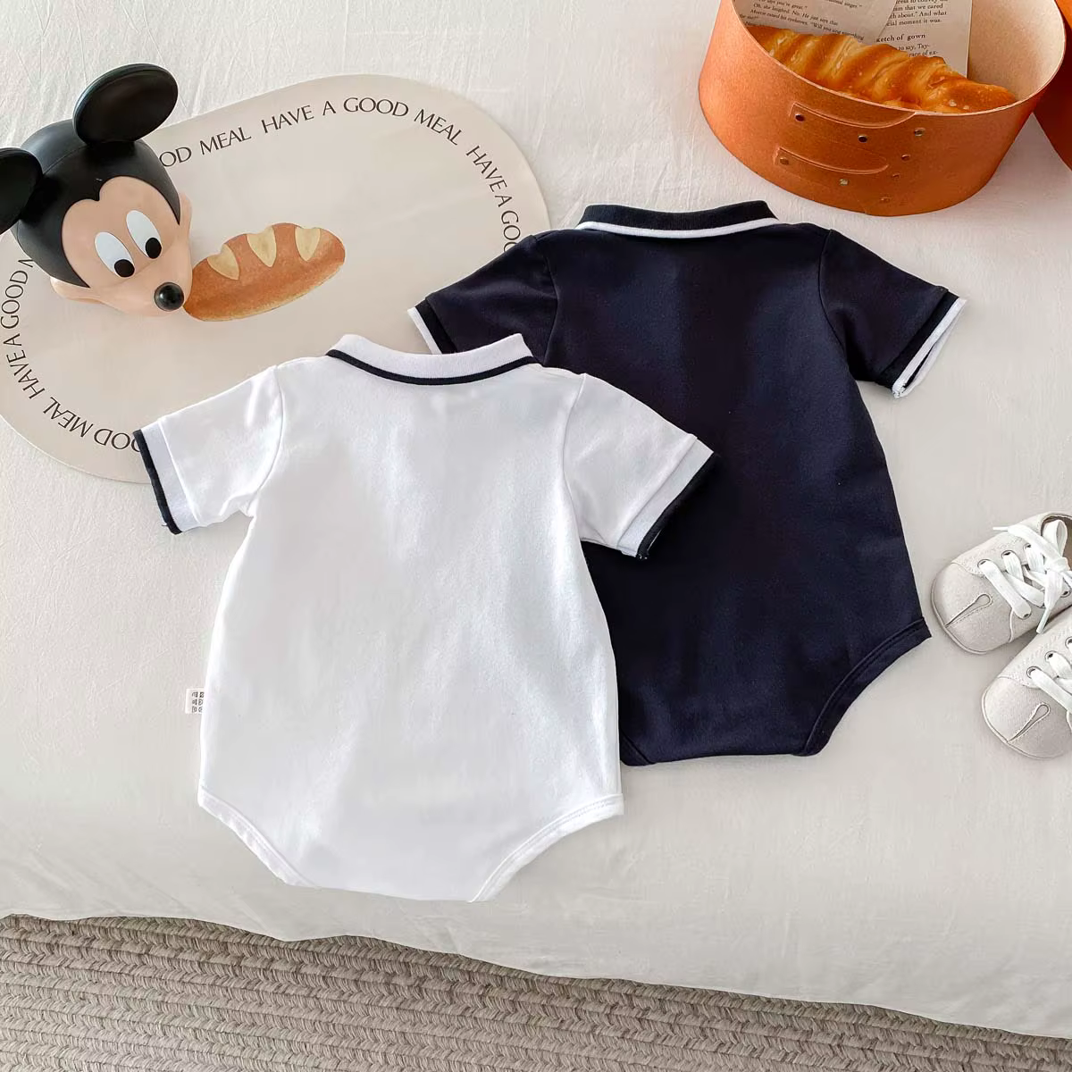 Combinaison de batterie d'été pour garçons, vêtements de style bébé, 0-24 mois