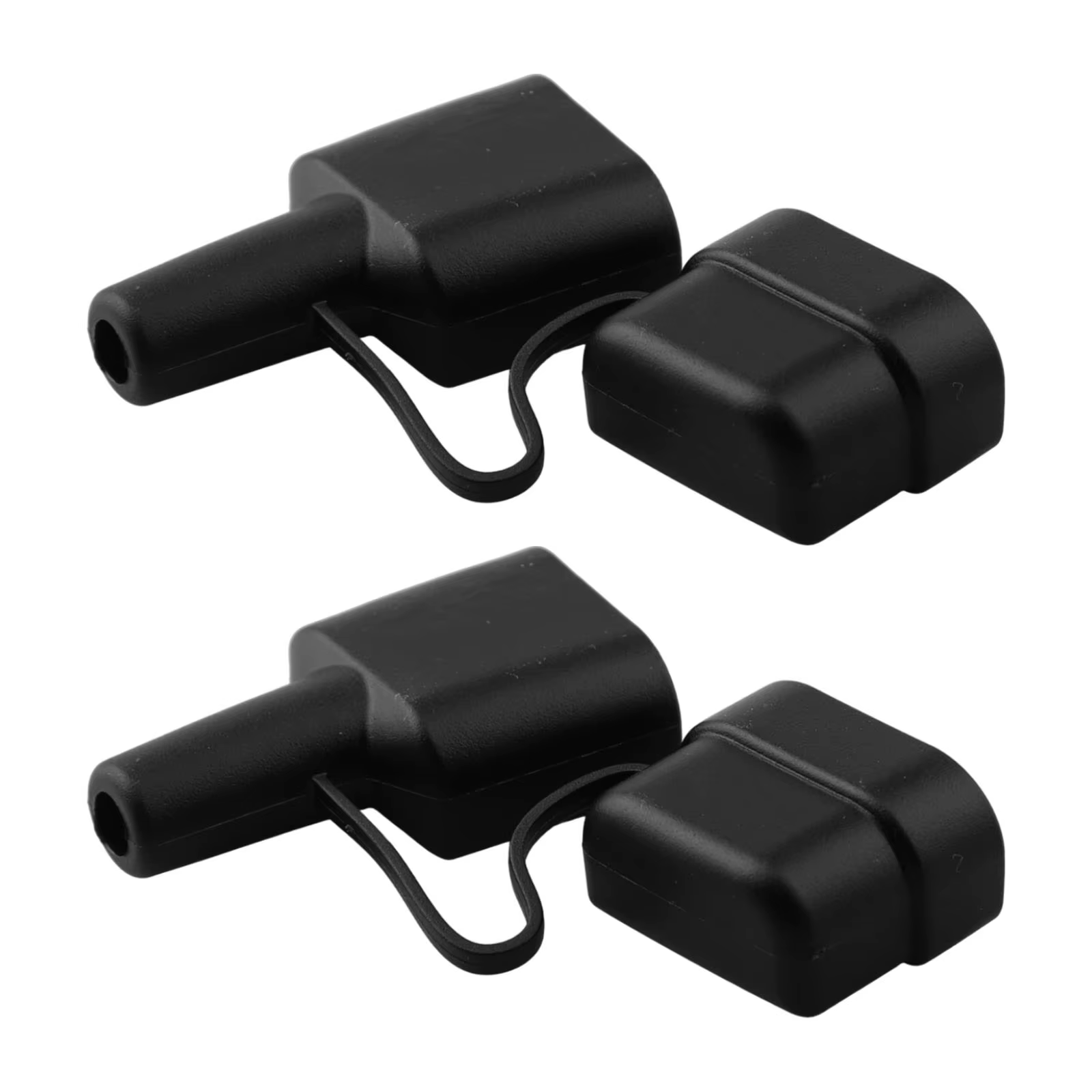 2 pièces de couvre-câble SG50A 50A avec capuchon UL94V-0 en PVC, longueur 68,5 mm, largeur 38 mm, hauteur 22 mm, entrée de câble droite à 180 degrés
