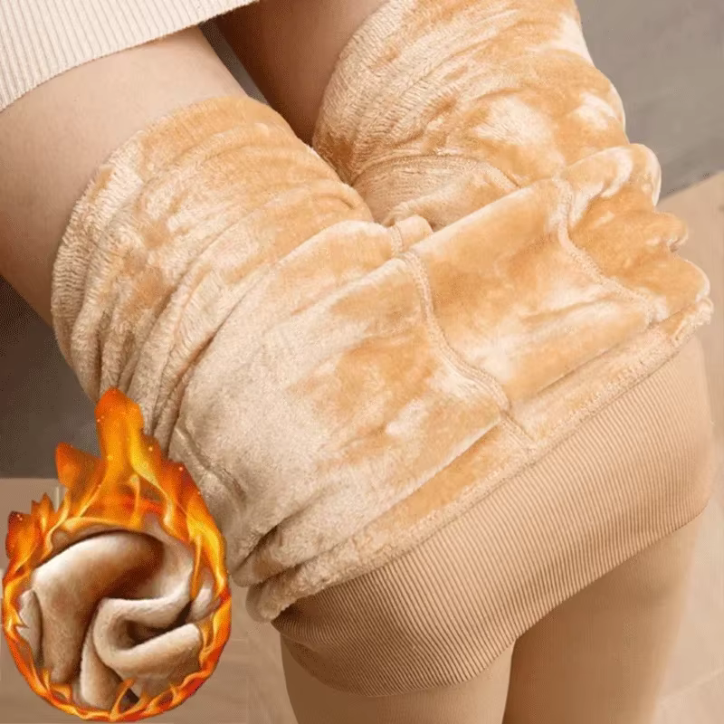 Collants doublés polaire colorés femmes