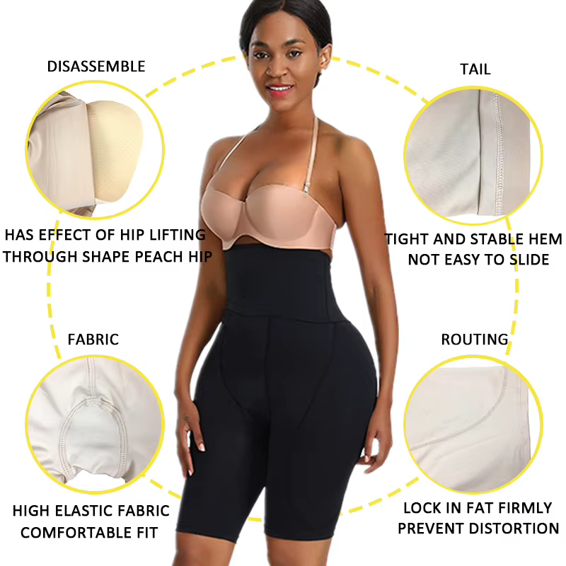 Culotte gainante pour femme avec coussinets pour les hanches