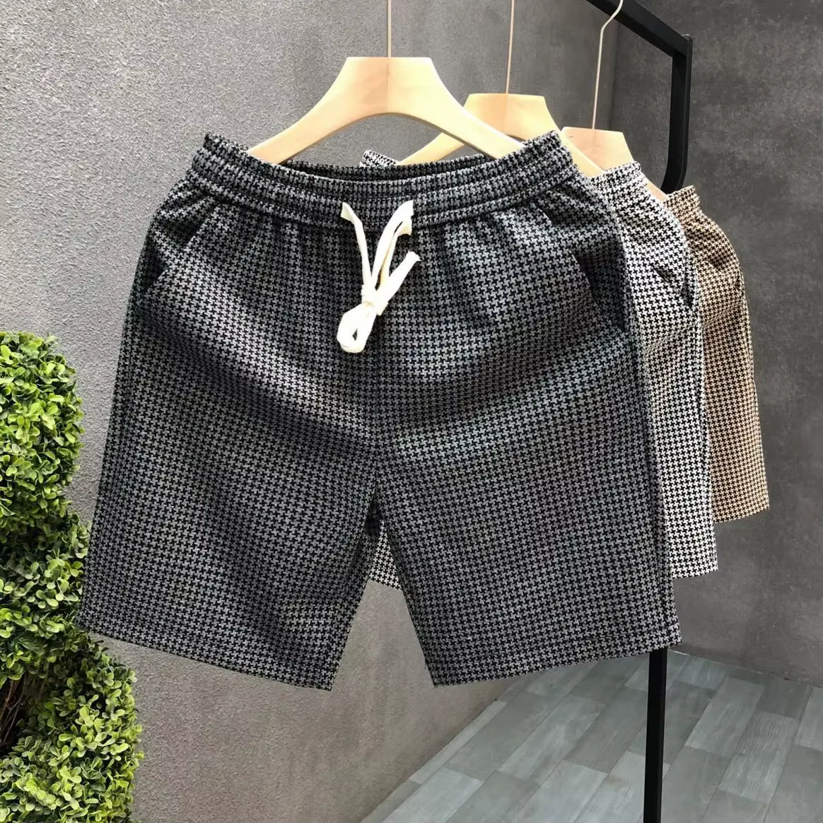 Shorts de plage élastiques sans logo pour hommes, pantalons courts décontractés pour hommes, planche à séchage rapide, Wstring de proximité, style coréen, Y2k, XL