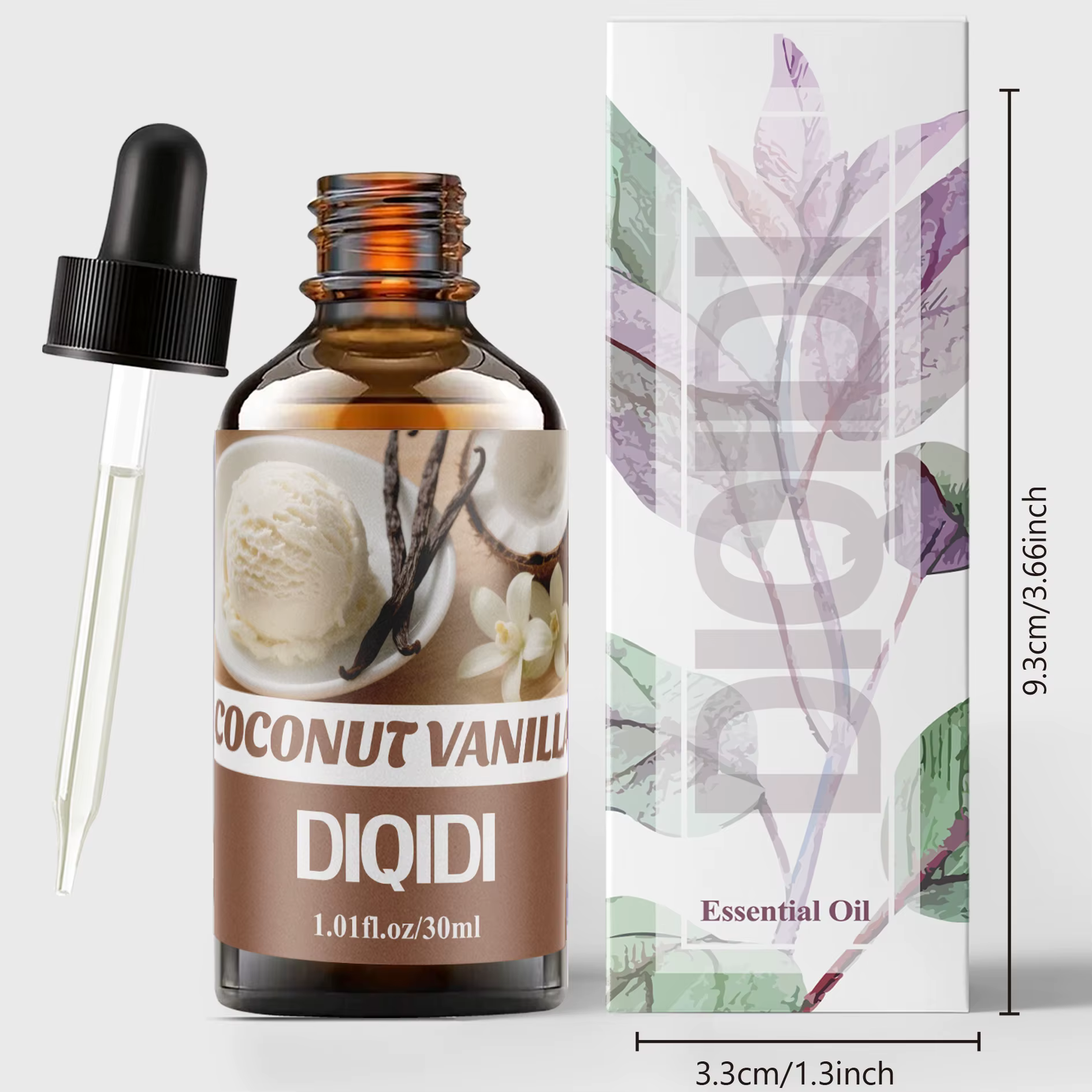Huile essentielle de noix de coco et de vanille, 30ML, huile essentielle d'aromathérapie domestique, huile parfumée, diffuseur, humidificateur. Air frais, Noël