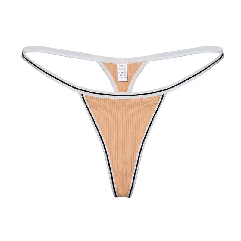 Culotte string une pièce sexy taille basse sans coutures en coton antibactérien pour femme