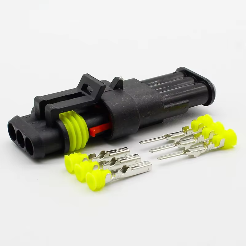 Kit de 5 jeux de fil électrique étanche à 3 broches, connecteur automobile pour voiture