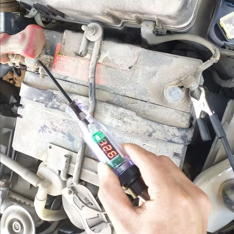 Testeur de Circuit de tension de voiture et camion, outils automobiles 6V 24V, sonde de Diagnostic de voiture, stylo de Test, ampoule, stylo de mesure électrique