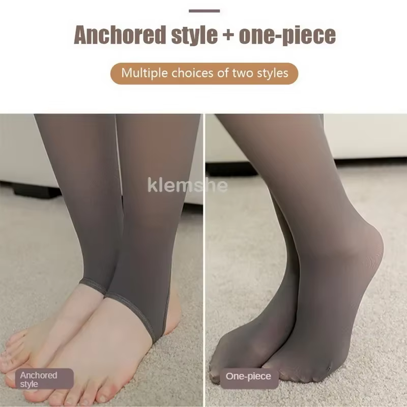 Collants Cosplay hiver Leggings chauds bas en maille Sexy mince translucide