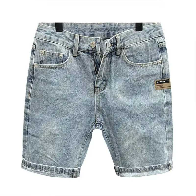 Short en jean droit graphique pour homme, pantalon court, boutons de mode, nouveauté de luxe, Y2K, été, vente XL, original, nouveau
