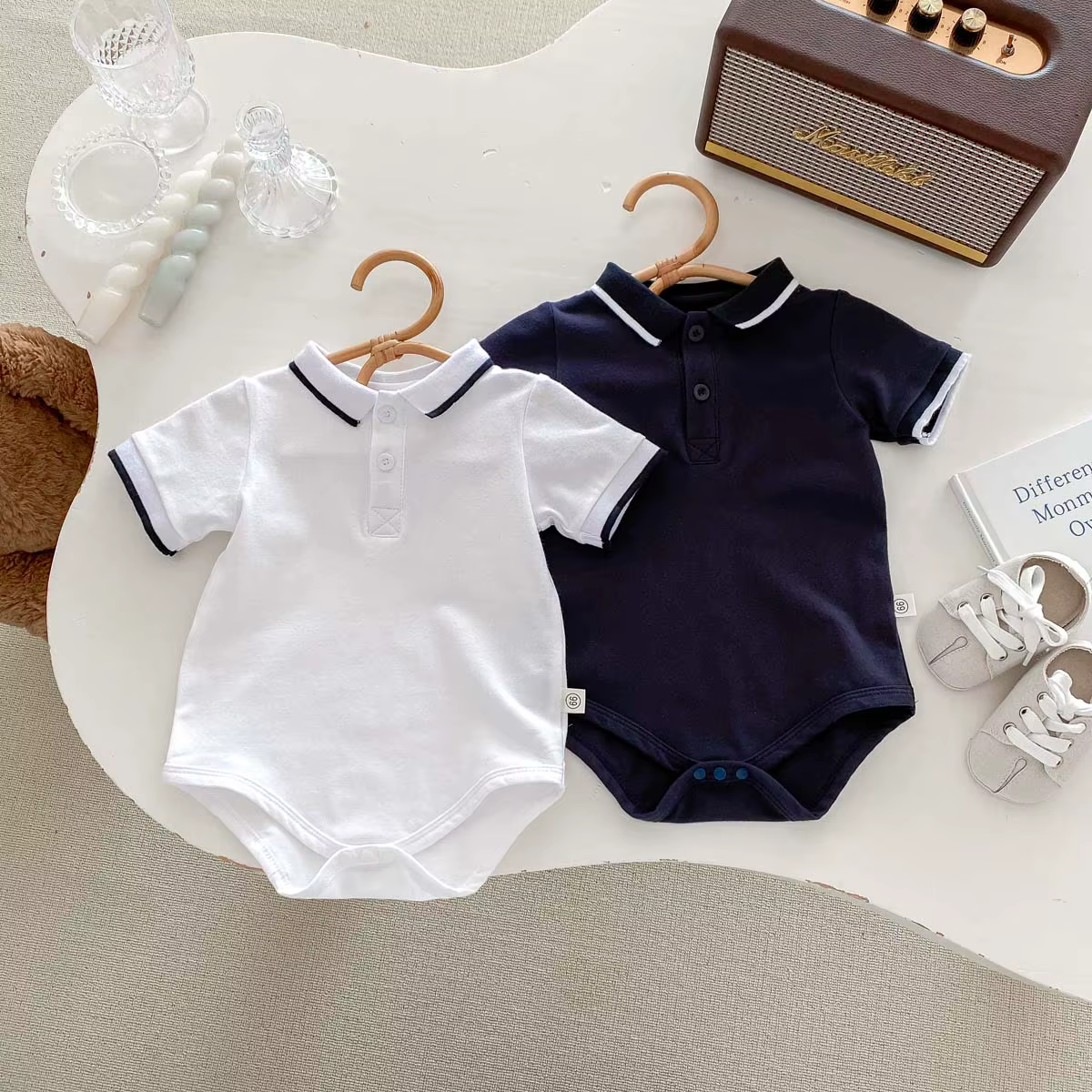 Combinaison de batterie d'été pour garçons, vêtements de style bébé, 0-24 mois