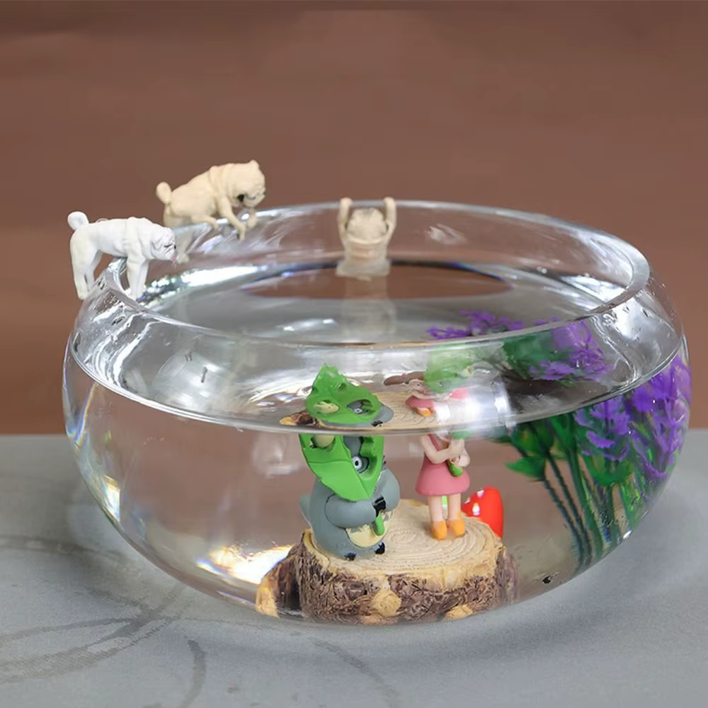 Figurine Miniature en Forme de Chien de Compagnie, Simulation Mignonne, Bord de Poisson Précieux, Ornements de Décoration d'Aquarium, Pendentif, Accessoires de Beurre, 1 Pièce