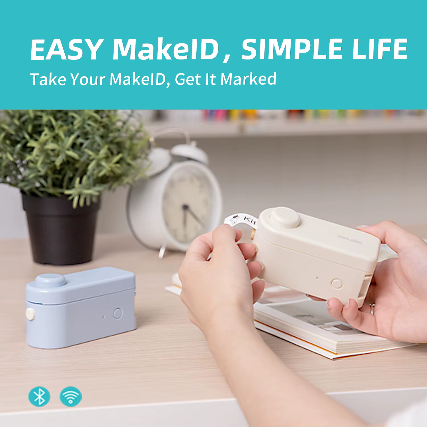 MakeID – ruban pour étiqueteuse L1 E1 Q1, 6 rouleaux, 9mm, 12mm, 16mm (4 mètres/rouleau), autocollant de bureau laminé