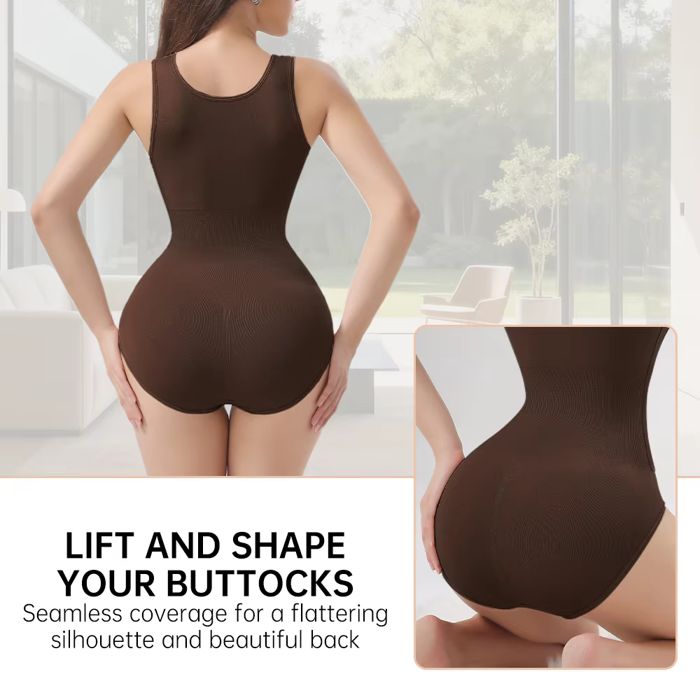 Body sculptant amincissant pour femme avec fermeture éclair