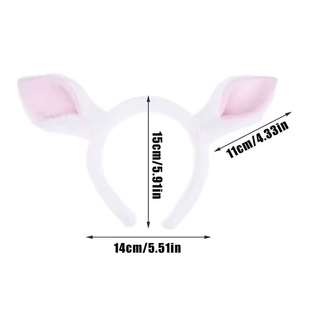 Serre-tête tendance Kawaii avec oreilles de cheval, bandeau mignon en forme d'oreilles d'animaux, accessoire de cheveux de dessin animé pour fête cosplay