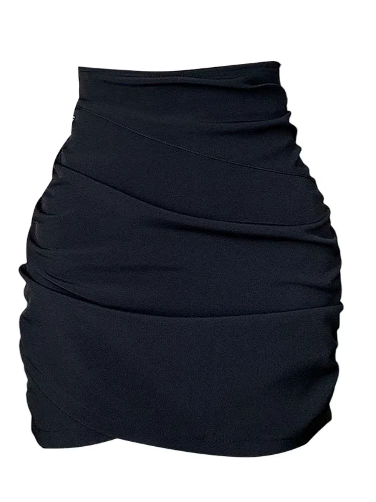 Jupe moulante taille haute irrégulière pour femmes