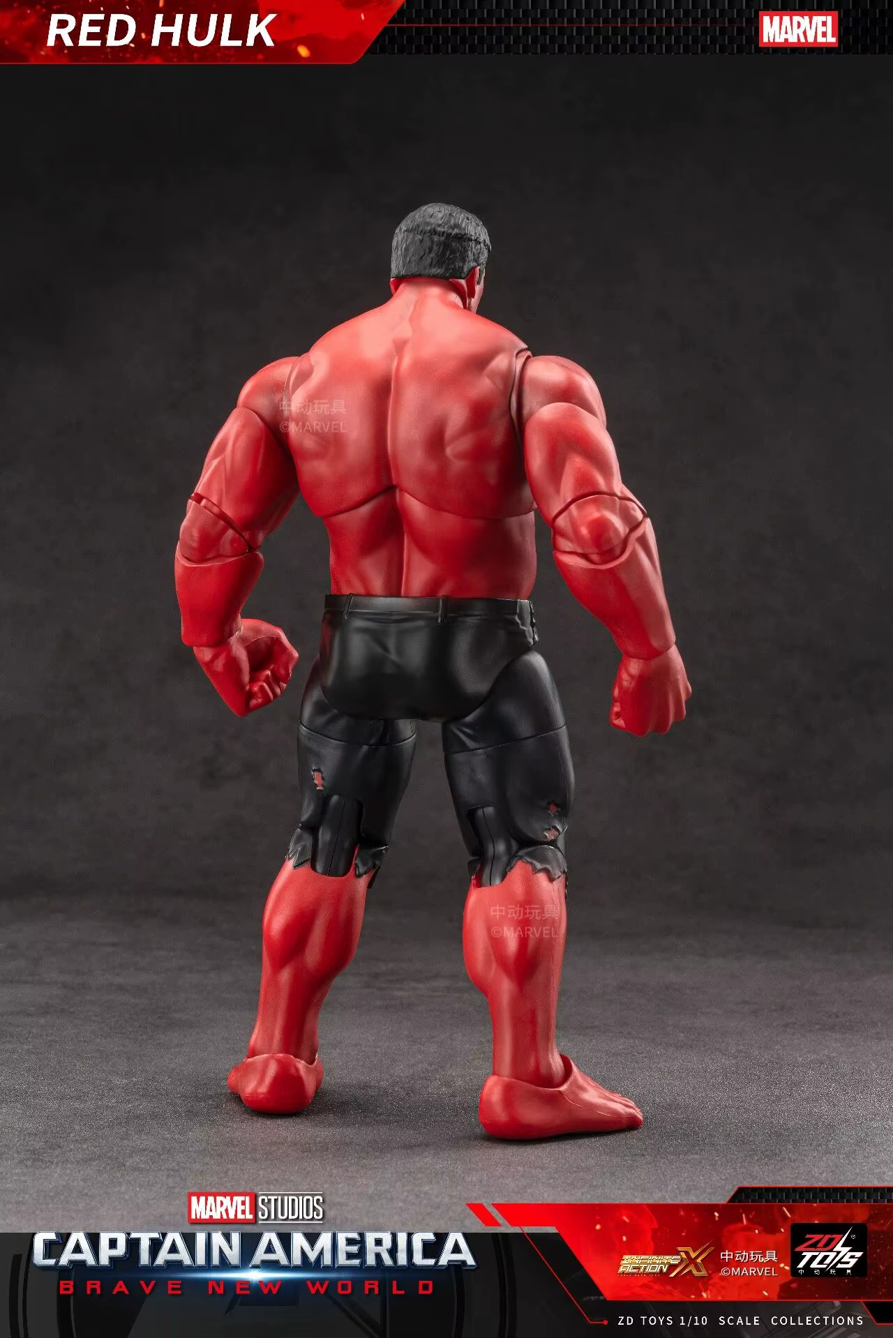 Marvel ZD Toys Captain America Brave New World Red Hulk Figurines de collection Cadeau