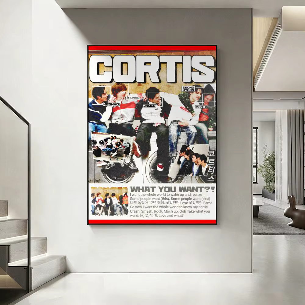 Affiche de marque C-CORTIS, art HD, imperméable, mur autocollant, décoration de la maison (salon, chambre, bar), esthétique