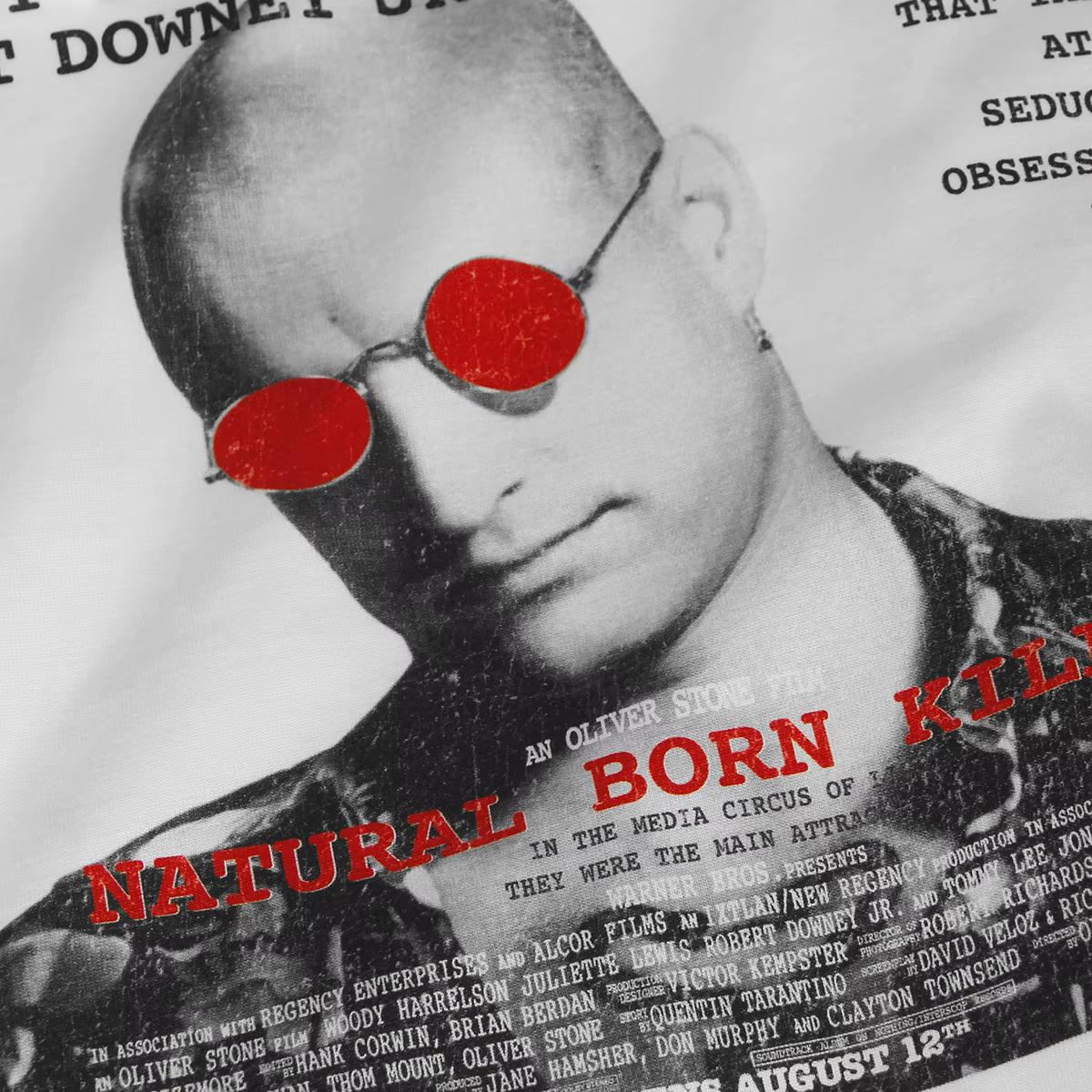 Natural Born Killers T-Shirt 90S affiche de film classique chauffeur de Taxi un horloge Orange blanc vêtements pour hommes chemise à manches courtes