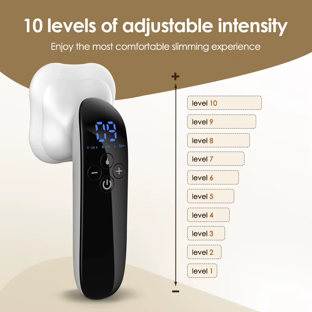 Appareil électrique amincissant pour le corps, 3 modes, 10 niveaux, machine brûle-graisses, éliminateur de graisse corporelle à lumière rouge pour le ventre, les jambes et les bras