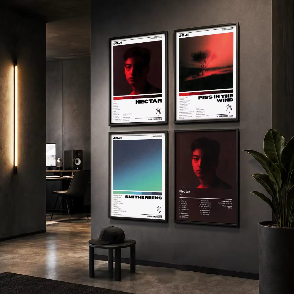 Affiche d'album de rappeur J-Joji, autocollants muraux HD, décoration murale pour la maison, le salon, la chambre à coucher, le bar, le bureau, impressions