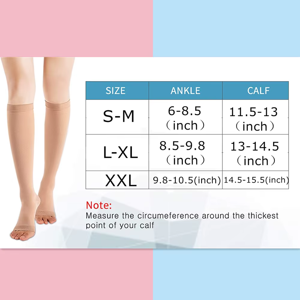 Chaussettes de Compression S-XXL médicales pour prévenir les varices