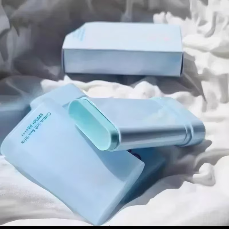 Bâton de Protection solaire coréen pour le visage, bleu clair, mat, pour peau douce et soyeuse, en coton, Texture aqueuse, Protection UV, nouveau
