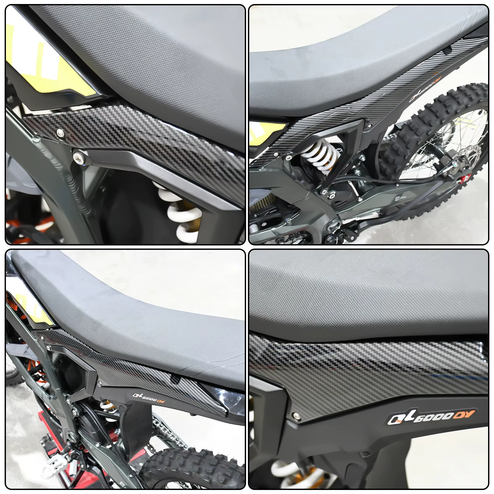 Carrosseries droite et gauche pour moto SURRON Ultra Bee, en fibre de carbone par transfert d'eau, pour motos électriques Surron