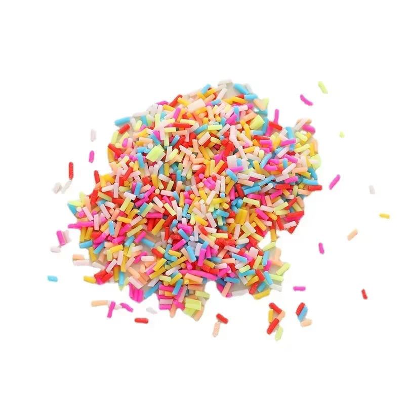 Mélange coloré de tranches d'argile polymère cylindrique, 10 g/lot, saupoudrage pour l'argile de remplissage de Slime, artisanat en cristal, petit accessoire en plastique