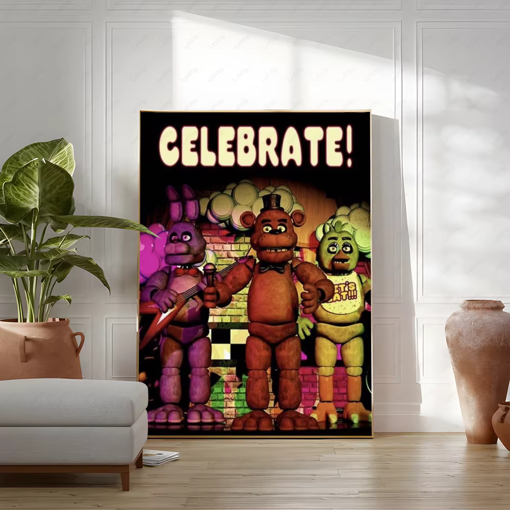 Affiche classique Fnaf Five-Nights-At-Freddys, impression d'art mural, convient pour le salon, la chambre à coucher, le bar, la salle de séjour, décoration de la maison, cadeau
