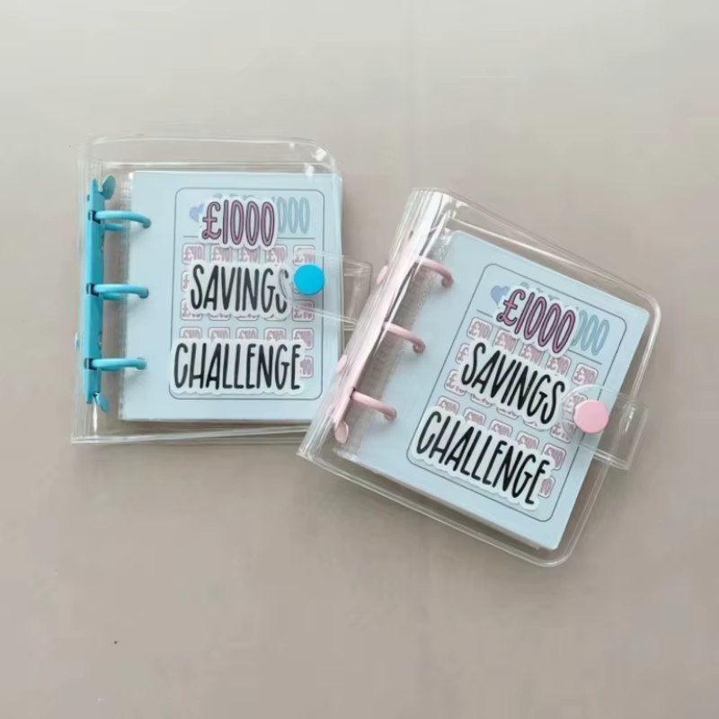 Classeur de défi d'épargne, classeur d'économie d'argent, livre de Budget avec enveloppes en PVC, classeur Portable d'économie d'argent, 1000