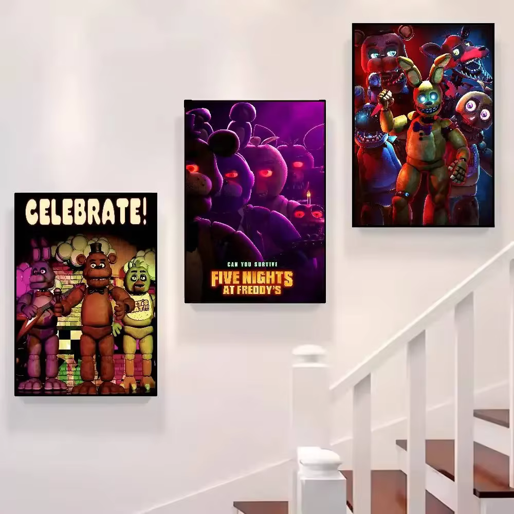 Affiches décoratives Anime Fnaf Five-nights-At-Freddys, peintures décoratives pour bureau, chambre à coucher, bar, fond mural, cadeaux